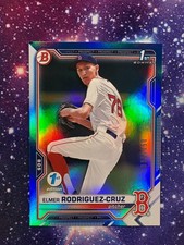 2021 Bowman Draft 1st Edition Elmer Rodriguez-Cruz Blue Foil /150 #BD-37