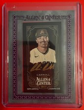 2024 ALLEN & GINTER X FRAMED MINI GOLD AUTO #MA-CC Corbin Carroll /5