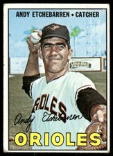 Andy Etchebarren 1967 Topps #457 Baltimore Orioles Vintage Baseball Card VG