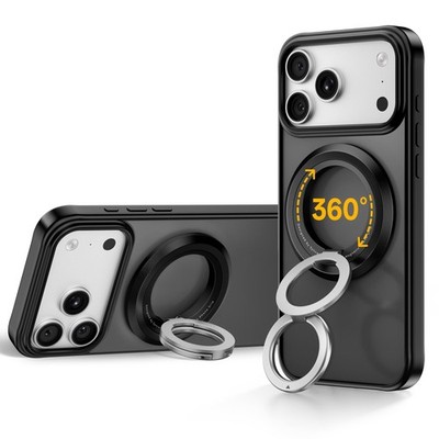 SYNCWIRE for MagSafe Phone Grip, 360° Rotation Magnetic Cell Dual ring, Black 