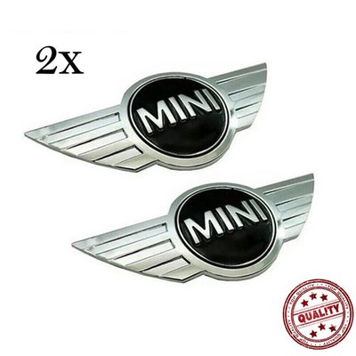 2x Original Mini Chrome Metal Logo Cooper R50 R55 R56 R57 R58 R59  Emblemm NEW