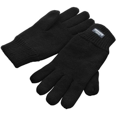 DAMEN HANDSCHUHE WOLLE THINSULATE EXTRA WARM BLACK