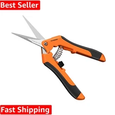 Ultra Sharp 6.5 Inch Hand Pruner with Comfortable Grip & Safe Locking Mechanism