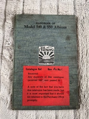 1935 3. Auflage Albion Modell 540 & 550 LKW Lastwagen Handbuch Betriebsanleitung
