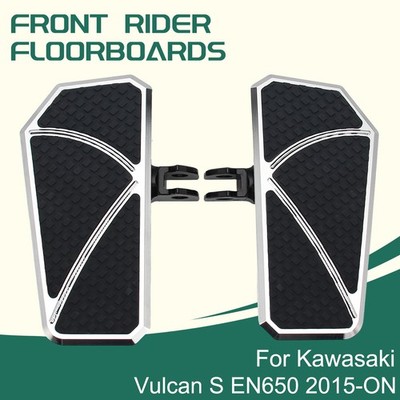 Front Rider Floorboards For Kawasaki Vulcan S EN650 2015+ Wide Footpeg Footboard
