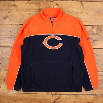 Reebok Sweatshirt Chicago Bears L Herren NFL Graphic Print 1/4 Zip Orange