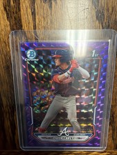 2026 Bowman Chrome Owen Carey 1st Geometric Purple /250 #BCP-96 Braves