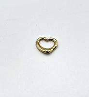 Tiffany & Co Elsa Peretti 18K Yellow Gold Open Heart Charm Pendant