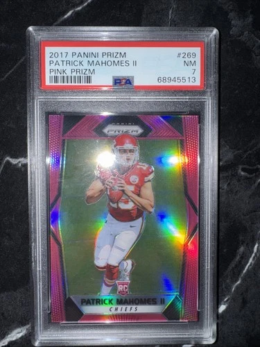 2017 Panini Prizm Rookies Patrick Mahomes II #269 Pink Prizm Psa 7