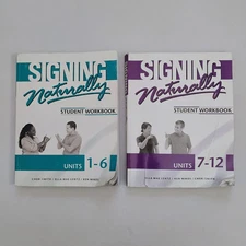 Signing Naturally: Student Workbook, Units 1-6 + 7-12 (Books & untested DVDs)