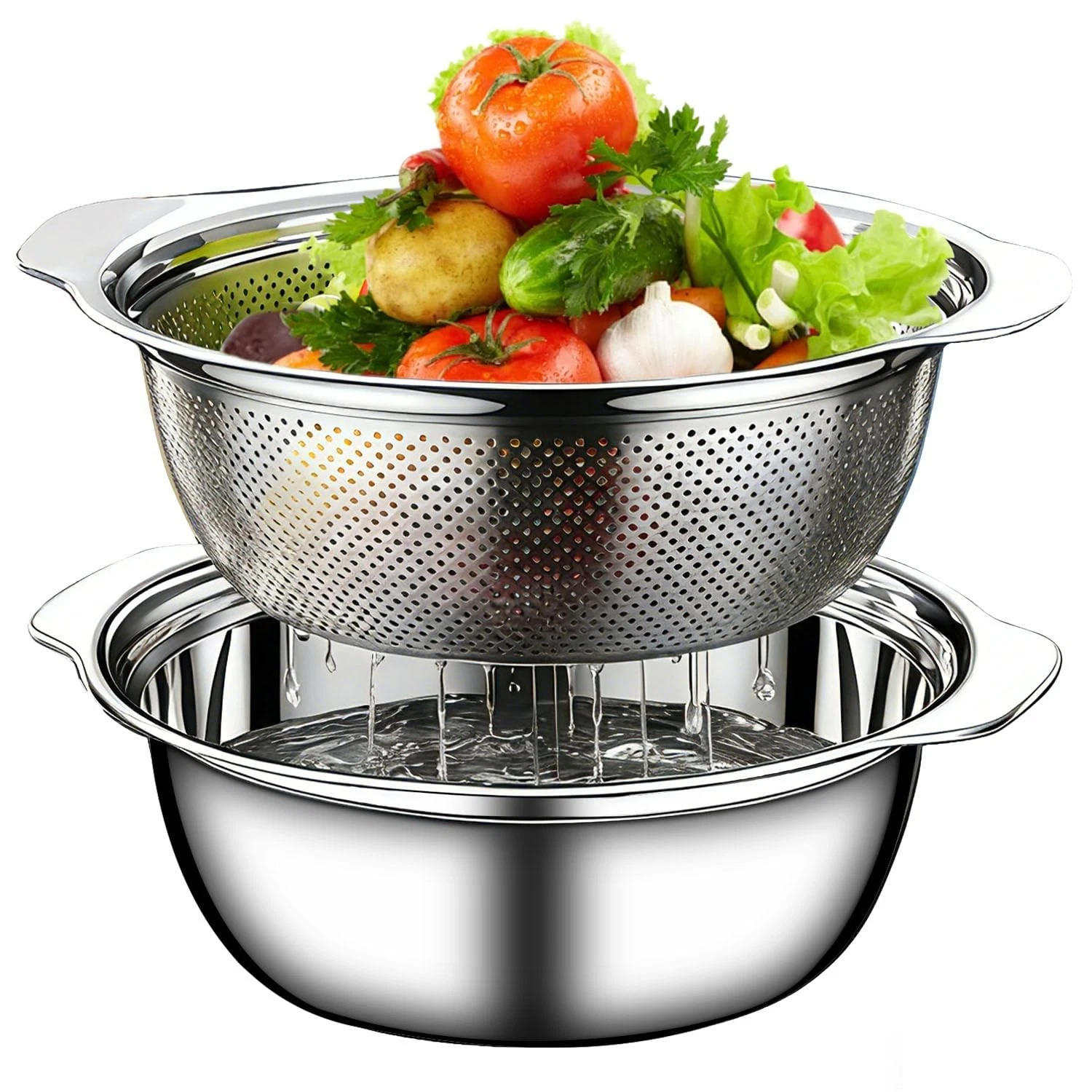 Stainless Steel Colander, 2.5 QT Colander for Kitchen with Handle, 304 Strain...
Opens in a new wind