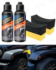 Black Plastic  Trim Restorer Refreshes Faded Plastic Vinyl  Rubber Trim Kit 2x