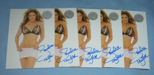 Sandra Taylor Signed 2003 BenchWarmer Bonus Card #56 '05 Playboy Model...