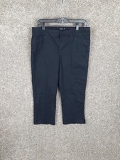 Old Navy Pixie Chino Crop Pant Womens 10 Black Mid Rise Stretch Casual Career