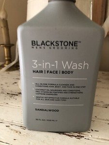 details zu blackstone mens 3 in 1 wash hair face body sandalwood wash 35 oz