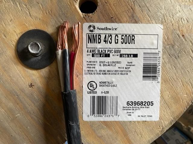 Cable Romex 4 Romex® 4/3 With Ground Electrical Wire 150 ft . NEW | eBay
