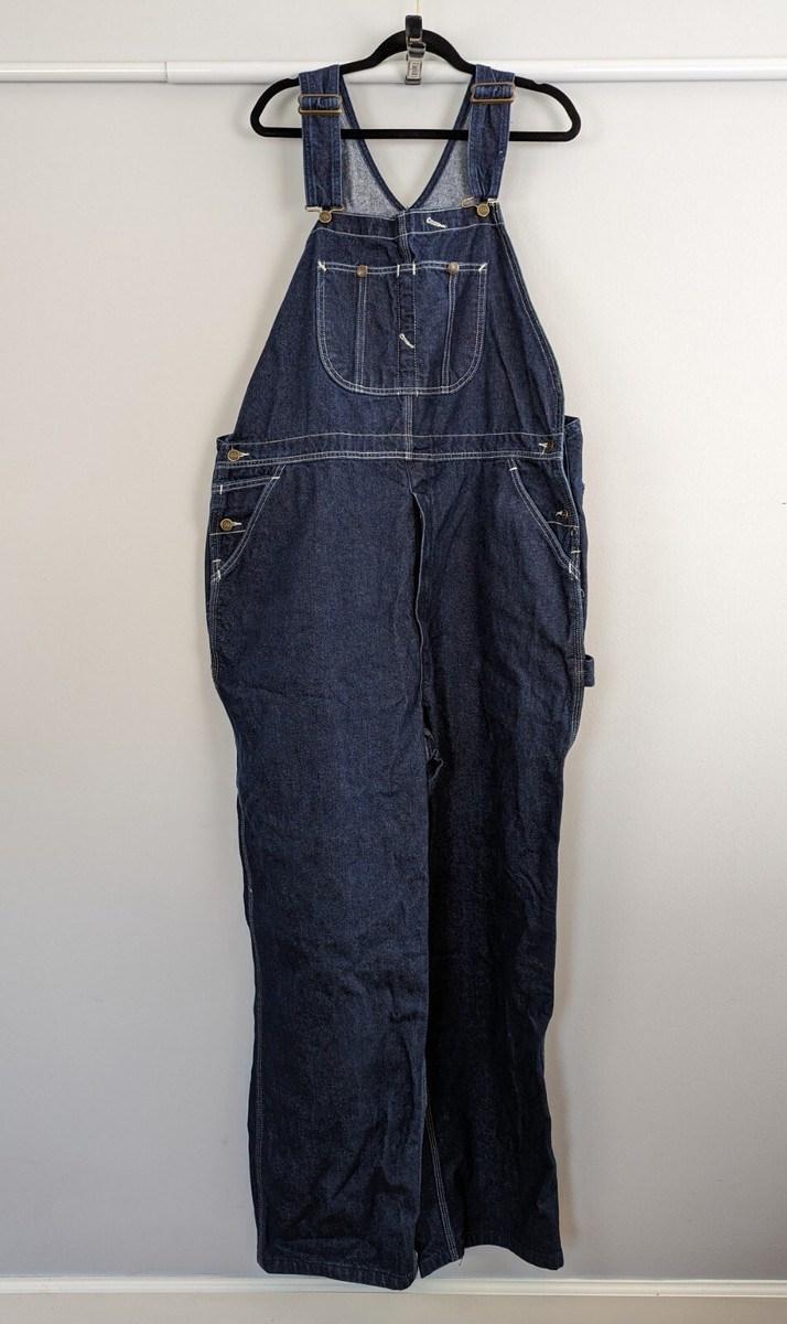 VTG Men's SEARS ROEBUCKS Bib Carpenter Jean Overalls 46x32