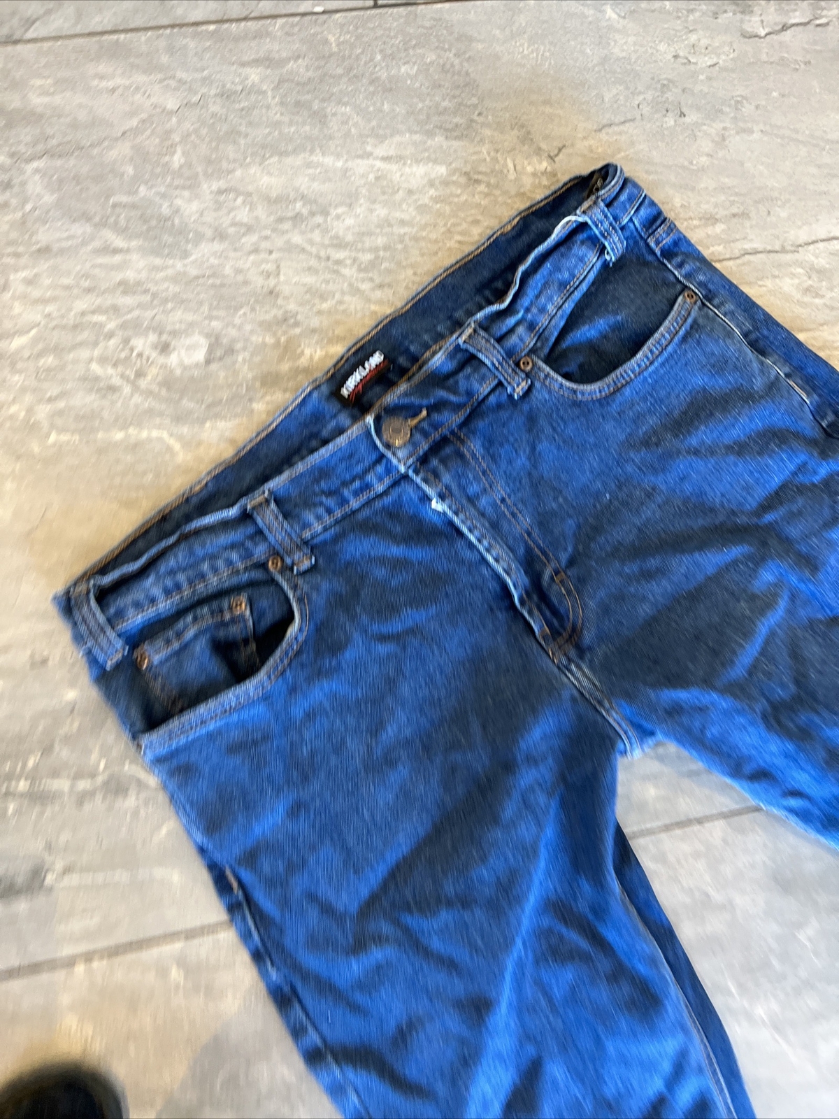 Kirkland Mens Blue Straight Leg Jeans 38” Waist 30” Leg eBay