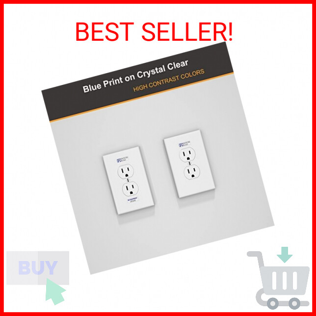 GFCI AFCI Protected Outlet Receptacle Plates Label Sticker Decal No