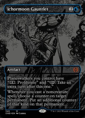 *MtG: OIL SLICK FOIL ICHORMOON GAUNTLET - Phyrexia: All will be One Mythic*