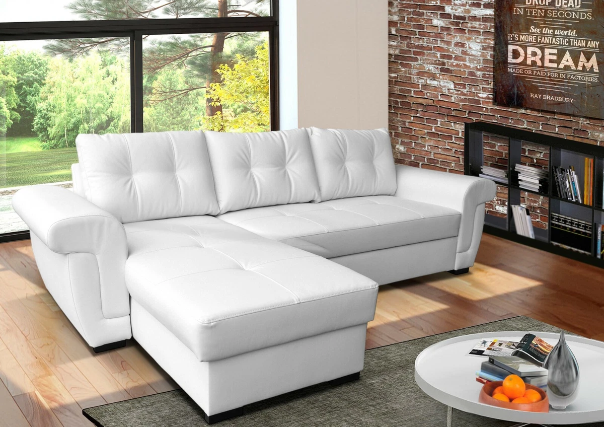 Faux leather l shaped sofa online