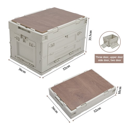 Stackable Folding Storage Box Collapsible Baskets for Picnic Camping Car Caravan - Picture 22 of 33