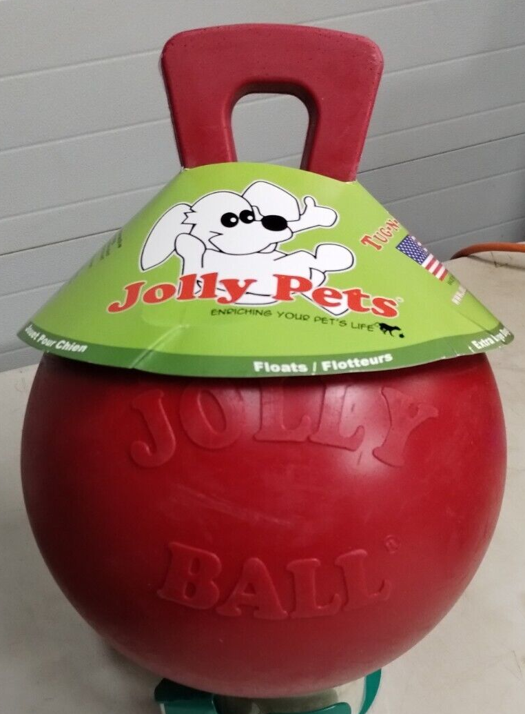 Jolly Pets TugNToss 10 inch Red Rubber Ball with Handle Chew Toy for Dogs F13 eBay