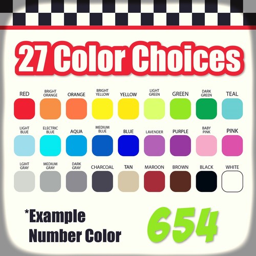 4" 6" 8" 10" Colores Troquelados Personalizados 3 Dígitos Clásicos Números Pegatinas 3 piezas 1109S - Imagen 3 de 8