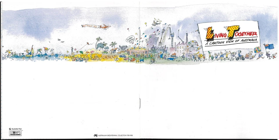 1989 Australia Living Together Last Stamp Pack Set Caricatures Series 26x issues - Image 2 of 4