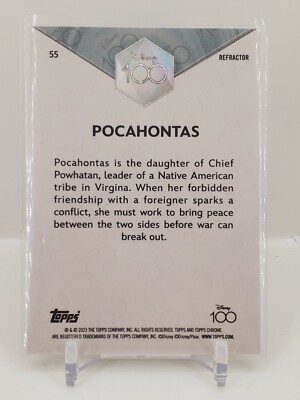 2023 Topps Chrome Disney 100 Years Pocahontas Silver Refractor SP