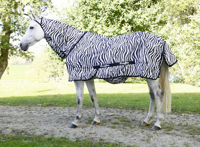 Zebra Fliegen  Ekzemerdecken RugBe mit Halsteil oder RugBe weiß mit Halsteil