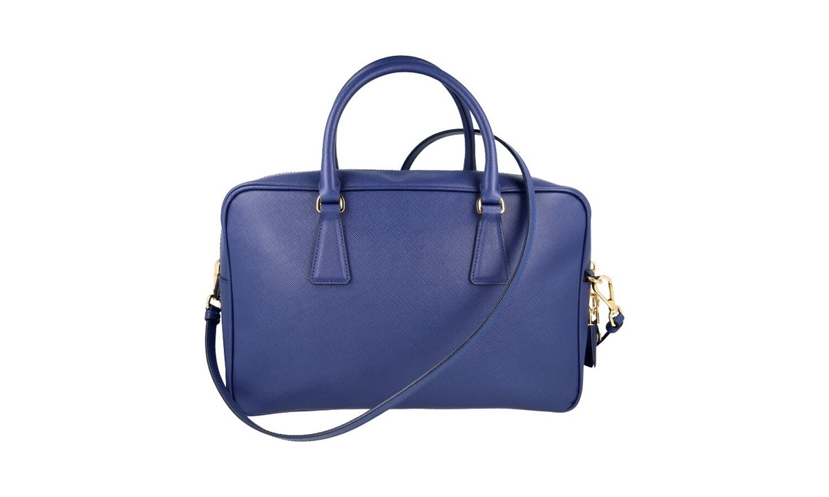 LUXURY PRADA SAFFIANO SHOULDER BAG HANDBAG 1BB095 BLUE NEW | eBay