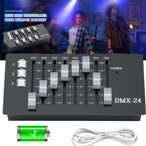 Rechargeable DMX 24 Channels Operator Console Controller for DJ Stage Lighting - Picture 2 of 11