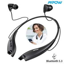 Mpow Jaws Gen-5 Bluetooth Neckband Headphones Sports Stereo Headset Earbuds IPX7