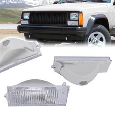 2pcs Bumper Lamps Turn Signal Lights For Jeep Cherokee 91-96 Comanche 91-92