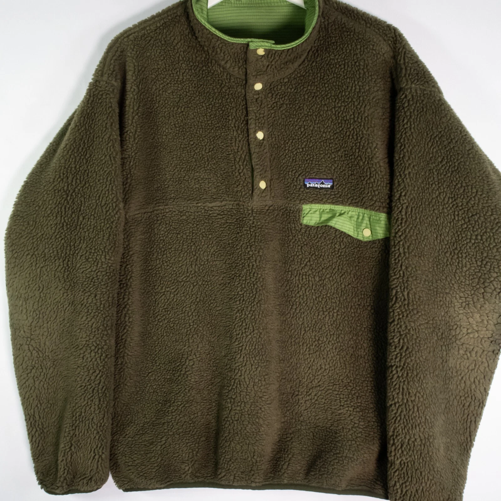 patagonia retro reversible snap t fleece geometric flaw jacket