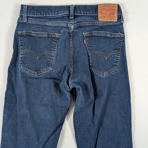 Levi's 541 Denim Men's Jeans 32x33 Regular Fit Blue W32 L33 Zip Fly - Picture 20 of 23