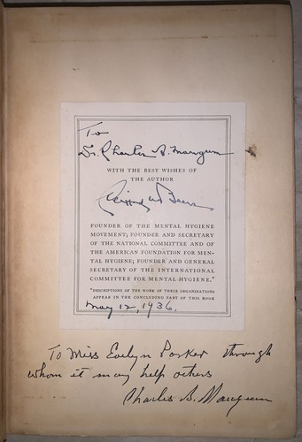 SIGNED, A MIND THAT FOUND ITSELF, by CLIFFORD W BEERS, 1935, MENTAL INSTITUTIONS - Picture 3 of 9