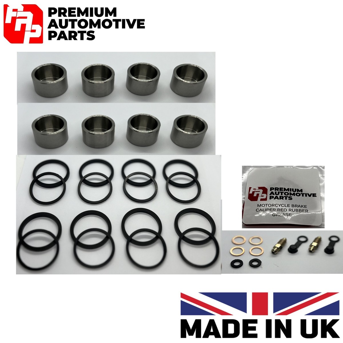 S Kawasaki ZX-6R Ninja Front caliper piston & seal rebuild kit P7F