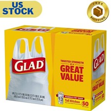 13 Gal. Tall Kitchen Handle-Tie Bags 50 Ct Pack of 4 