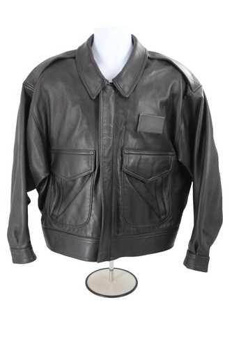 GIBSON & BARNES A-2 Brown Goatskin Leather Flight Jacket Size 44 R