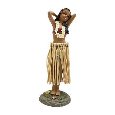 Hawaiian Hula Lady Dancing Dashboard Doll - 6.3''Car Doll Hawaii Souvenir,Natural