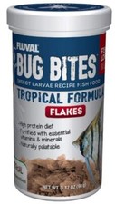 Aquarium, Fluval Bug Bites Insect Larvae Tropical Fish Flake 3.17 oz 