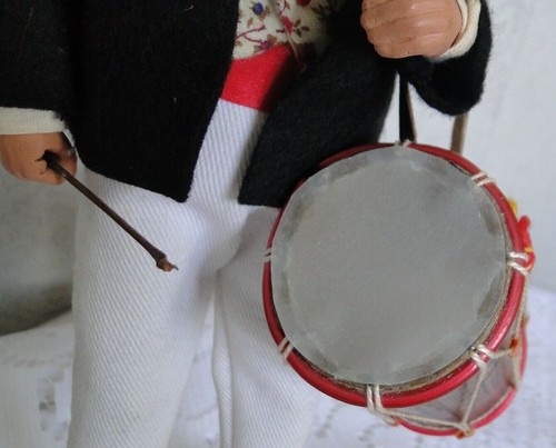 Santon ancien Provence habillé Homme tambourinaire JC SCATURRO 28 cm S80 - Picture 3 of 7