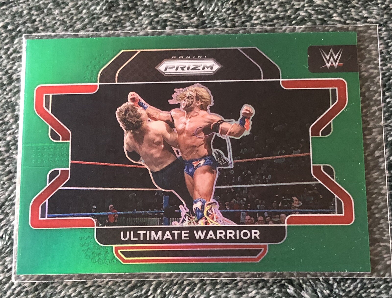 2022 Panini Prizm WWE Ultimate Warrior Green Prizm SP