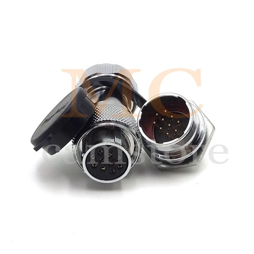 WS20 2-12Pin Aviation Plug + Socket Cable Connector Panel Mount, Waterproof IP67 - Picture 21 of 22