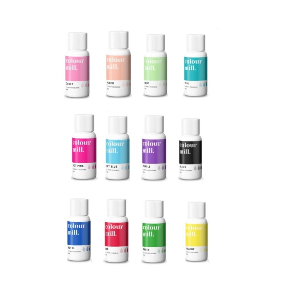 20ml Colour Mill Food Colouring Oil Based Edible MULTI SETS eBay