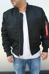 Alpha Industries Ma 1 Vf 59 Black 03 Pilot Jacket Army New Black Tt Ebay