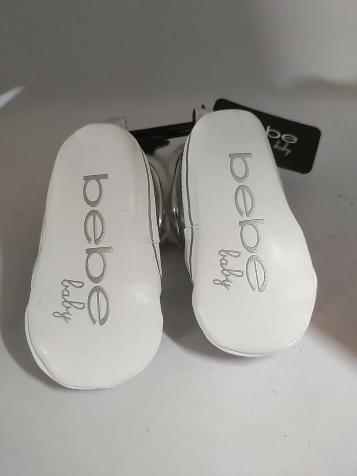 Zapatos de bebé Bebe plateados talla 2 (3-6M) nuevos con etiquetas Foto 4 de 4
