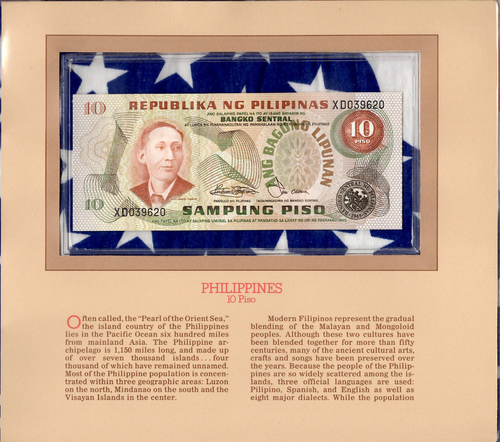 Most Treasured Banknotes Philippines 1978 10 Piso P-161b sign. 9 UNC XD039620